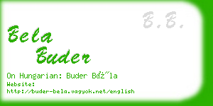 bela buder business card
